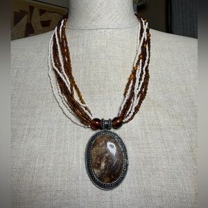 Boho Chic Multi-Strand Statement Necklace